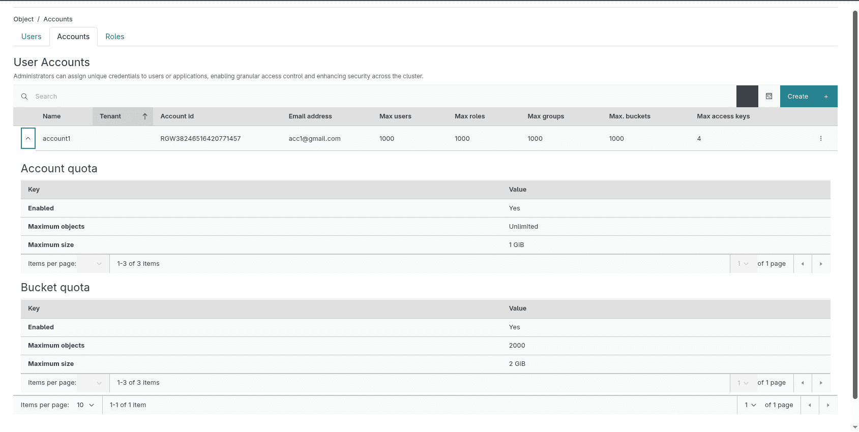 Step 3: Account list & details