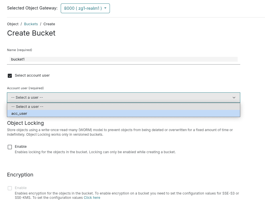 Step 5: Link bucket with account